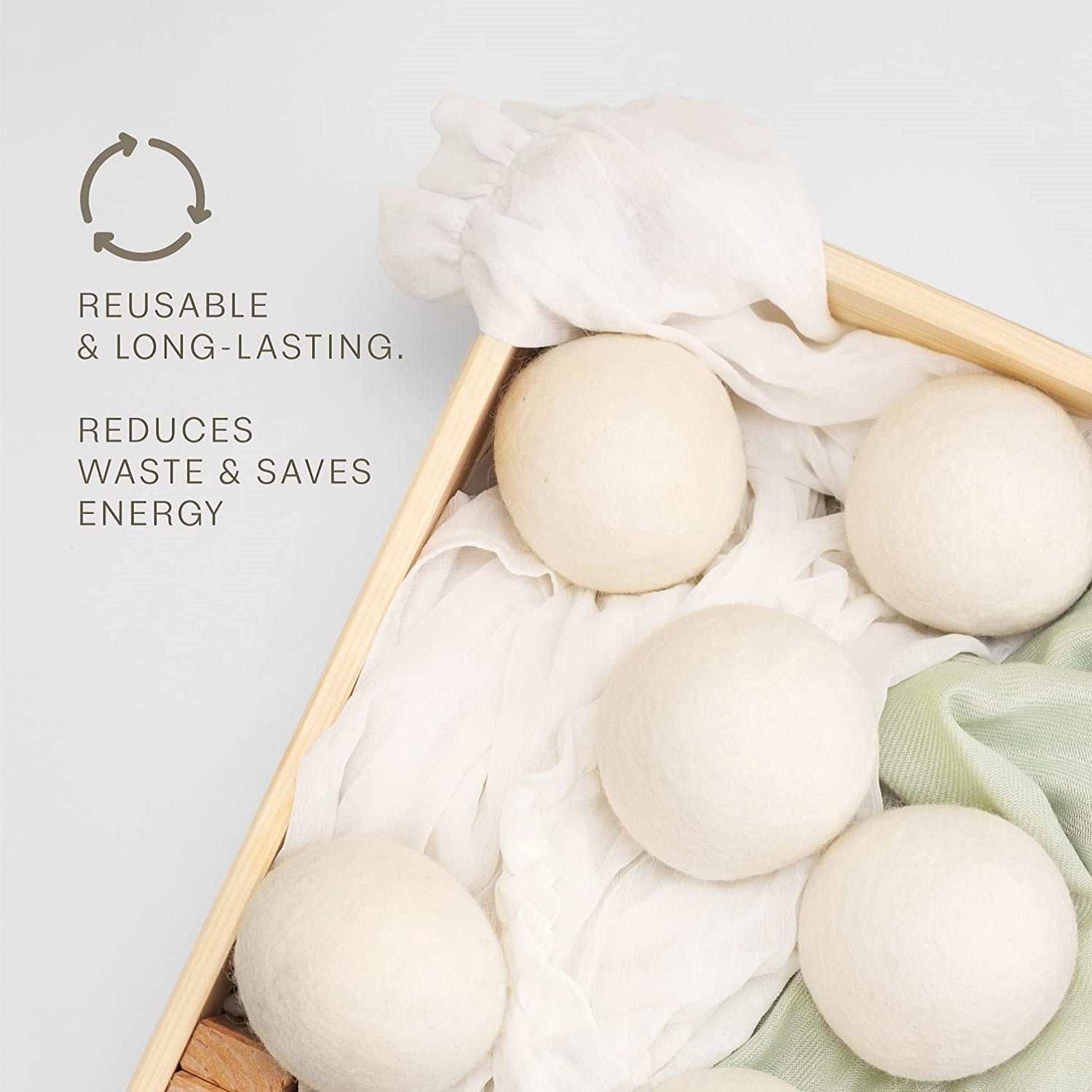 100% Pure New Zealand Wool Dryer Balls - BlueBreeze