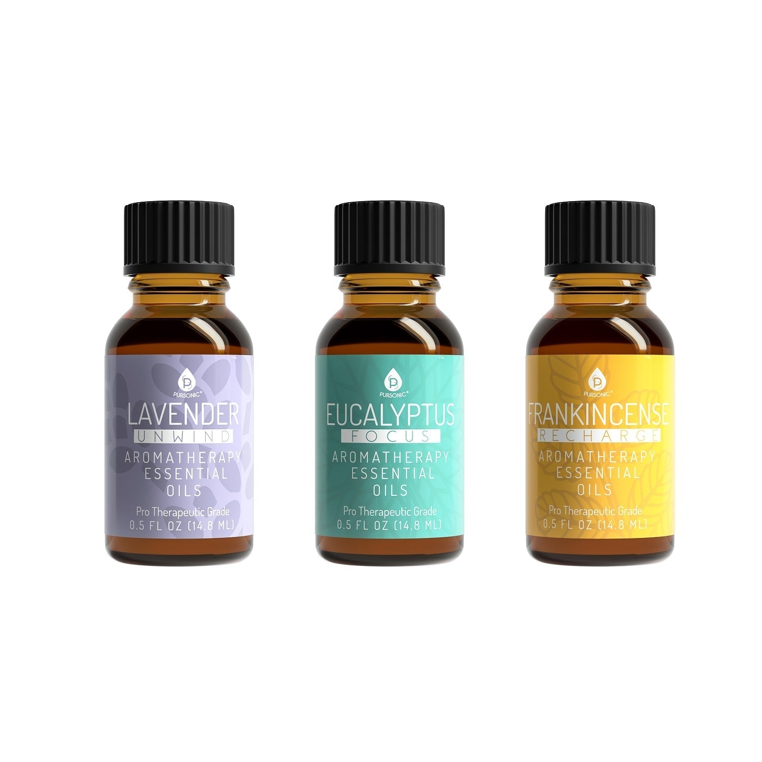 3 Pack Aromatherapy Essential oils (Lavender, Eucalyptus, Frankincense) - BlueBreeze