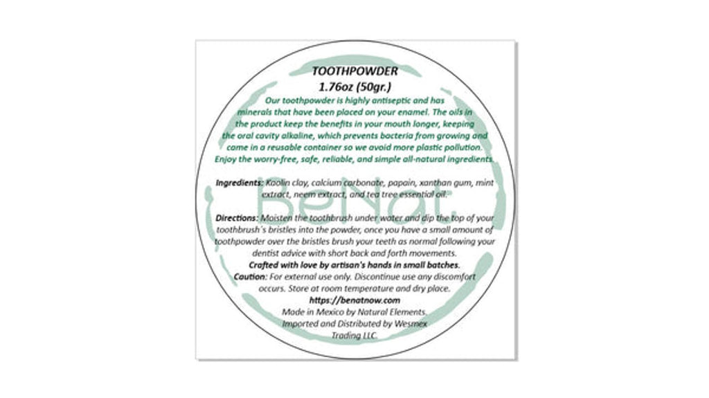 All - Natural Tooth Powder. Eco - Friendly. - BlueBreeze