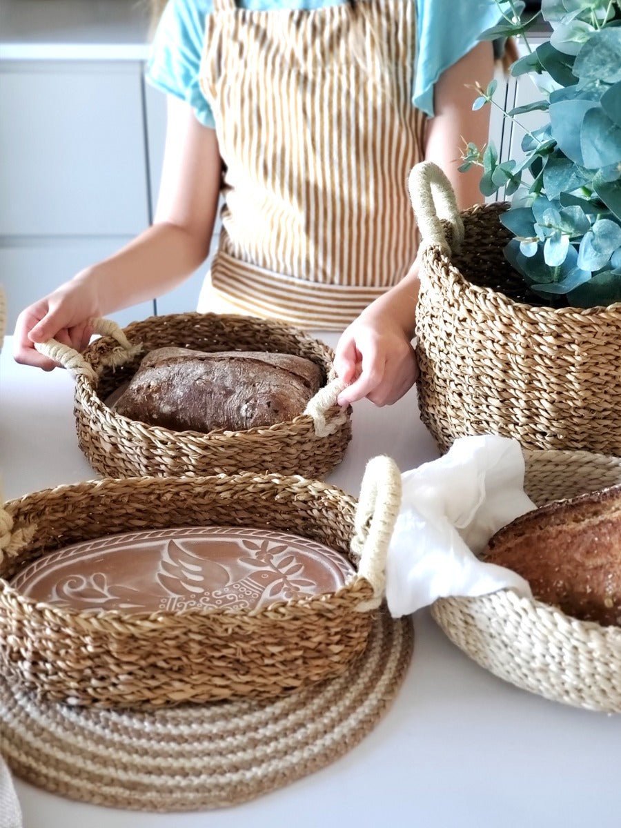 Bread Warmer & Basket - Bird Oval - BlueBreeze