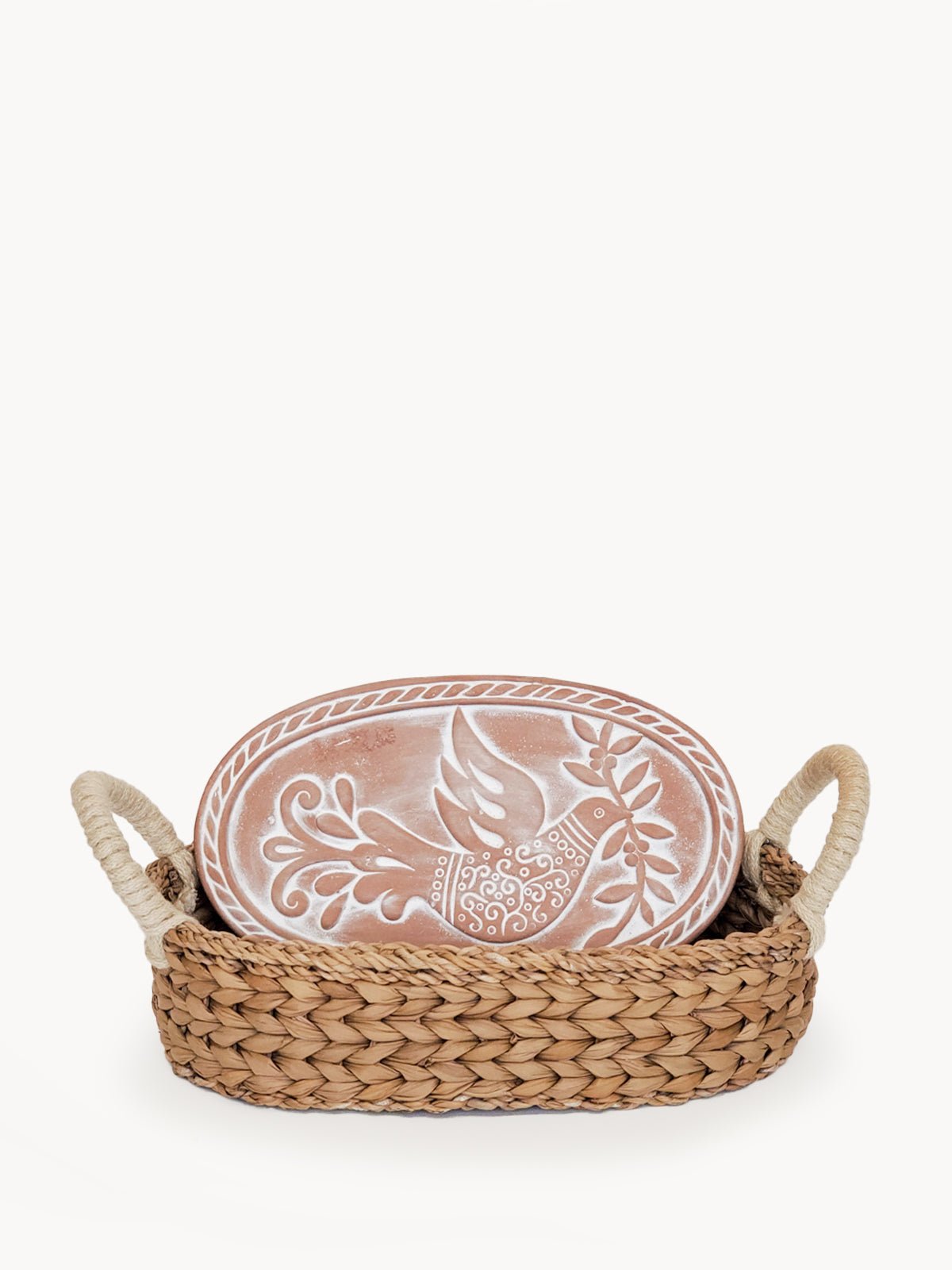 Bread Warmer & Basket - Bird Oval - BlueBreeze