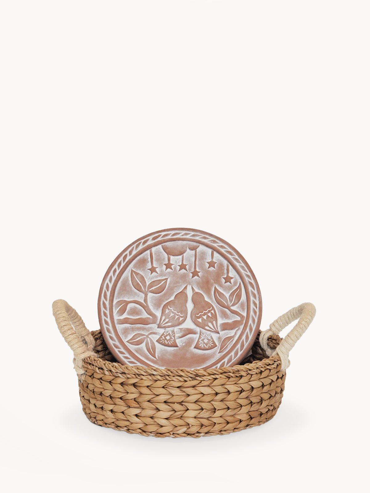 Bread Warmer & Basket - Lovebirds Round - BlueBreeze
