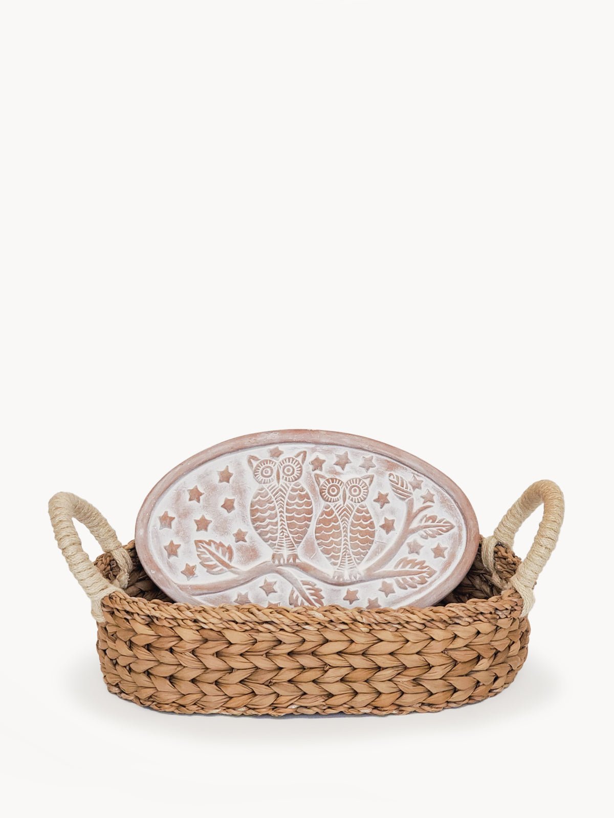 Bread Warmer & Basket - Owl Oval - BlueBreeze