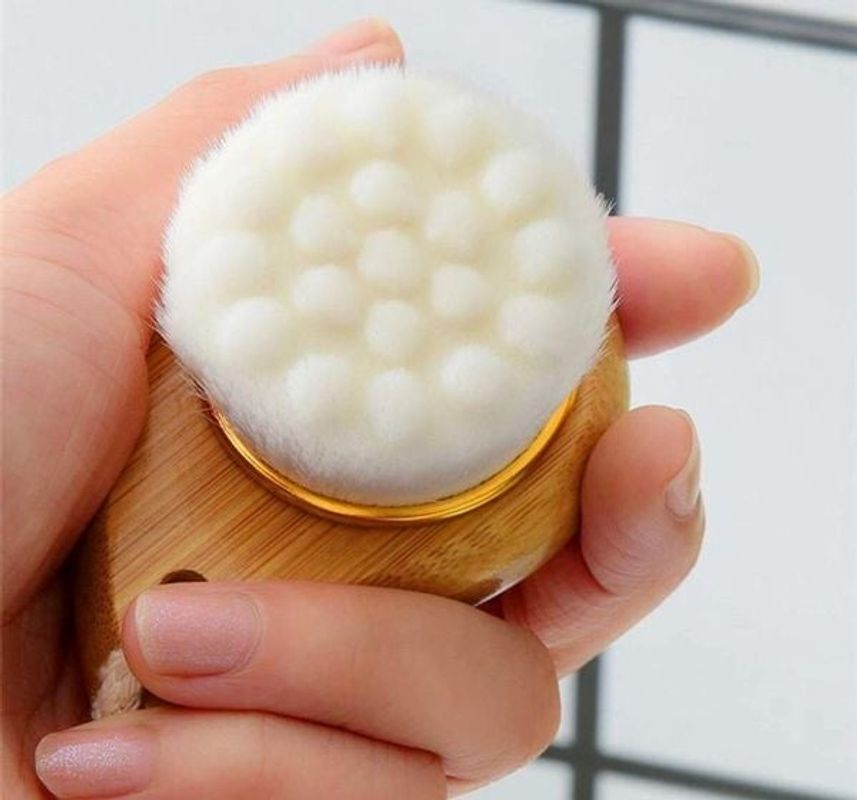 Facial Brush with Bamboo Handle - BlueBreeze