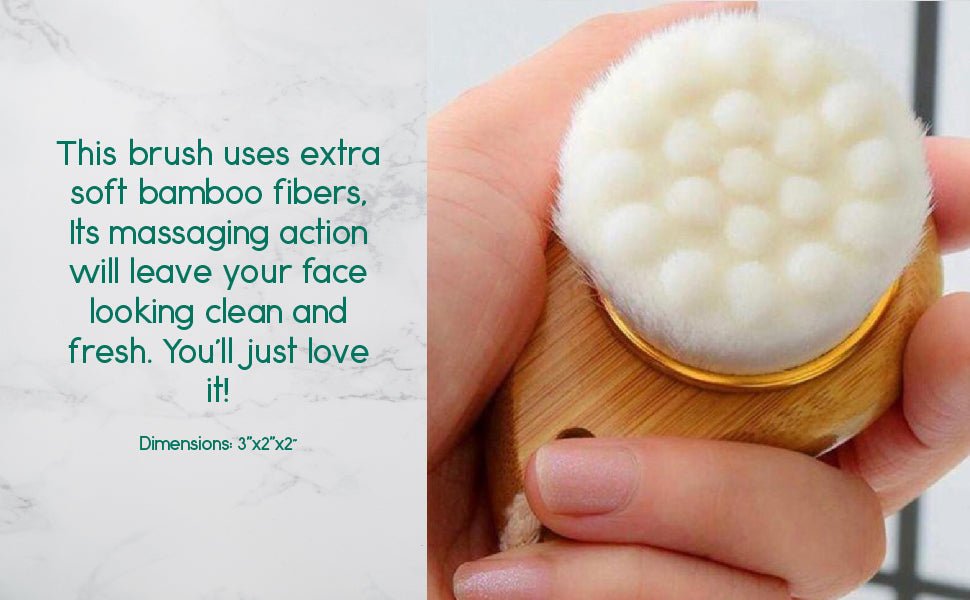 Facial Brush with Bamboo Handle - BlueBreeze