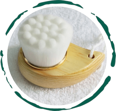Facial Brush with Bamboo Handle - BlueBreeze