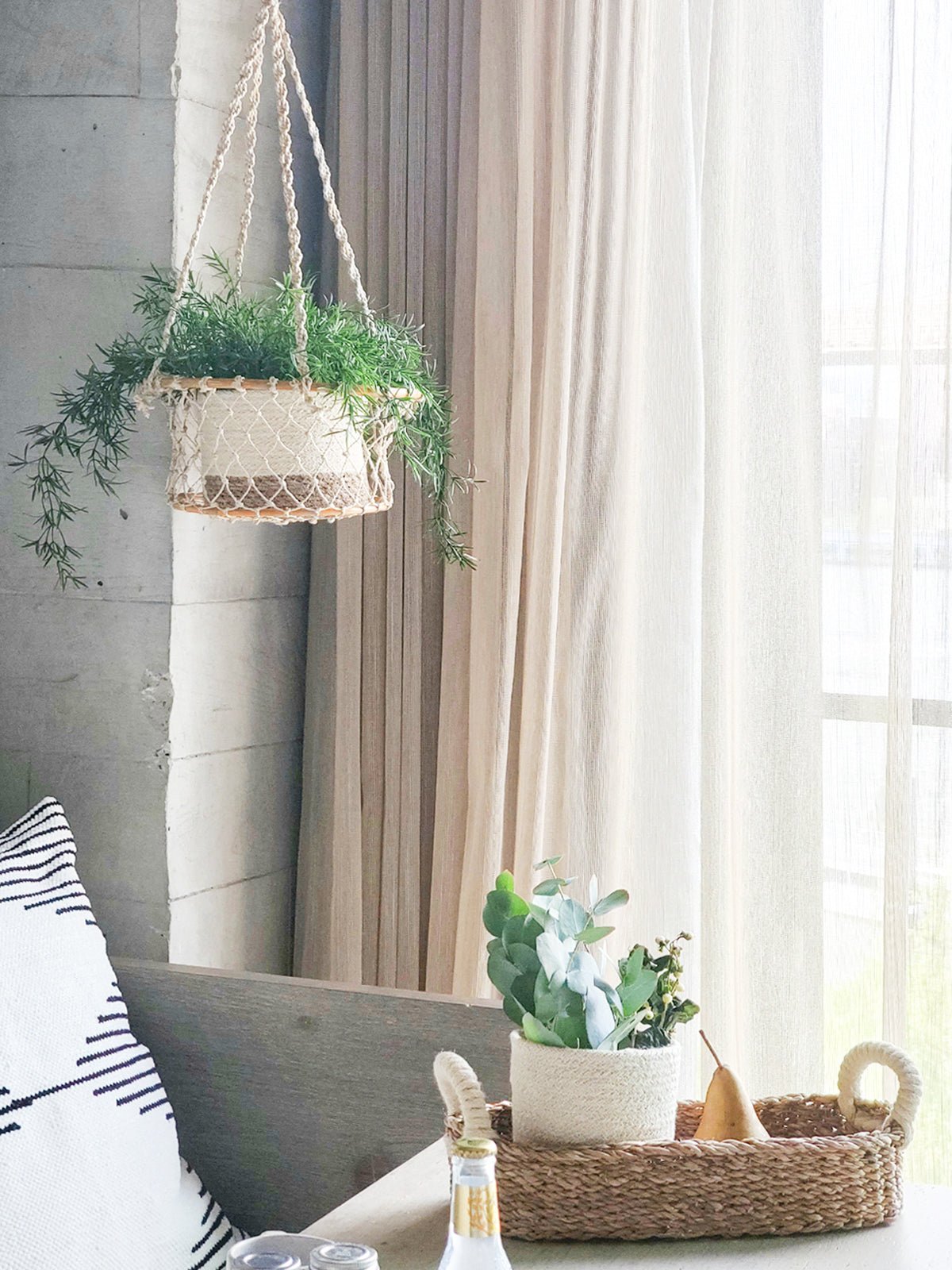Jhuri Single Hanging Basket - BlueBreeze