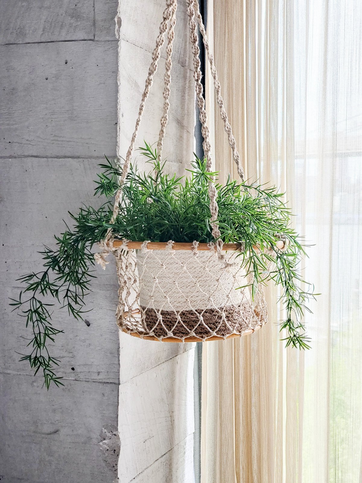 Jhuri Single Hanging Basket - BlueBreeze
