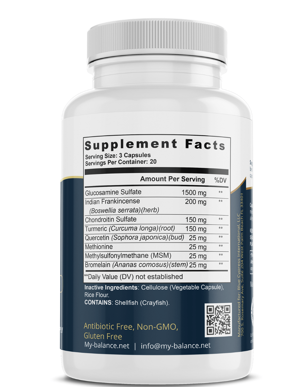Joint Support - Glucosamine Sulfate Master Formula - BlueBreeze