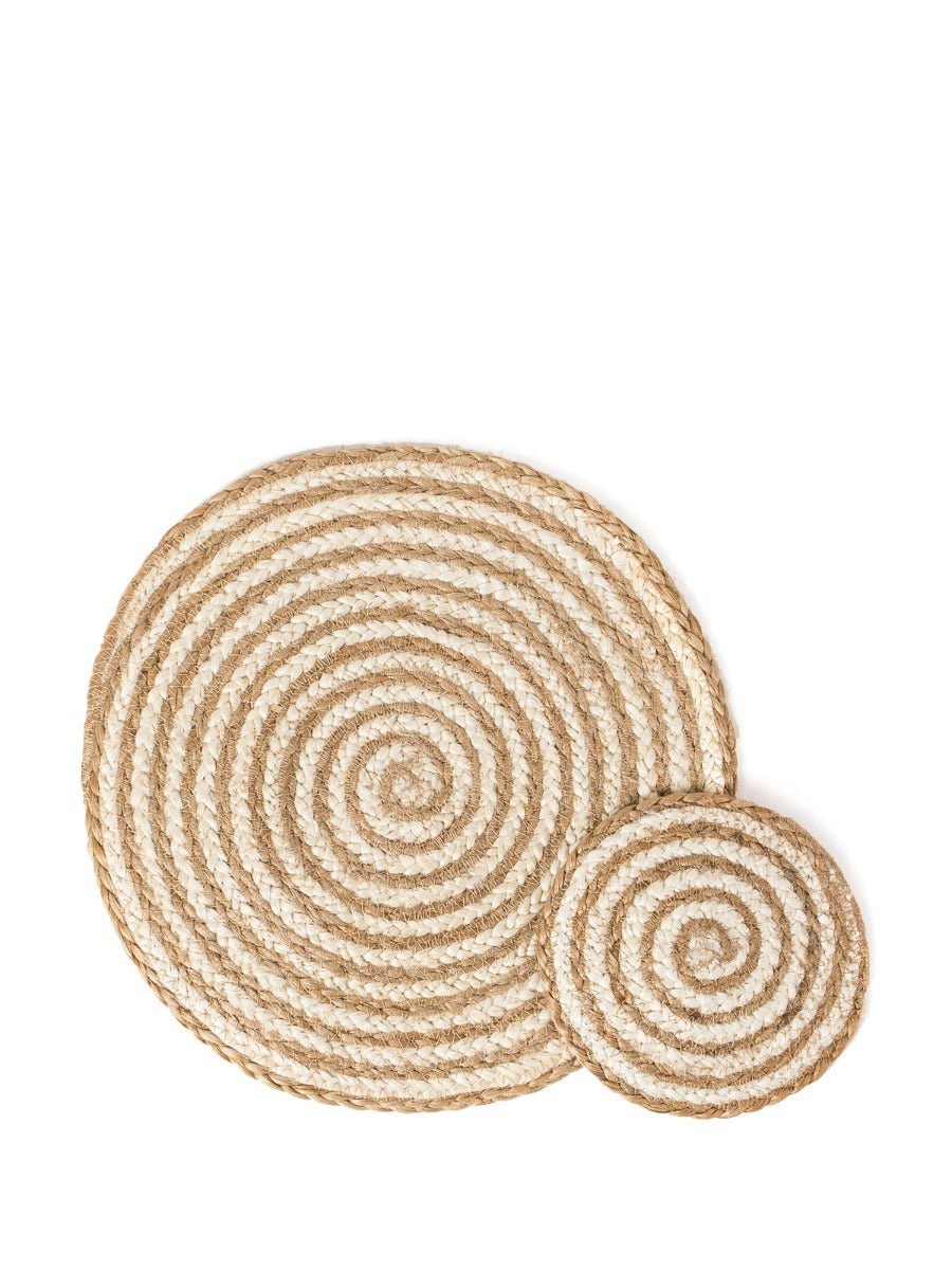 Kata Spiral Placemat - Natural (Set of 4) - BlueBreeze