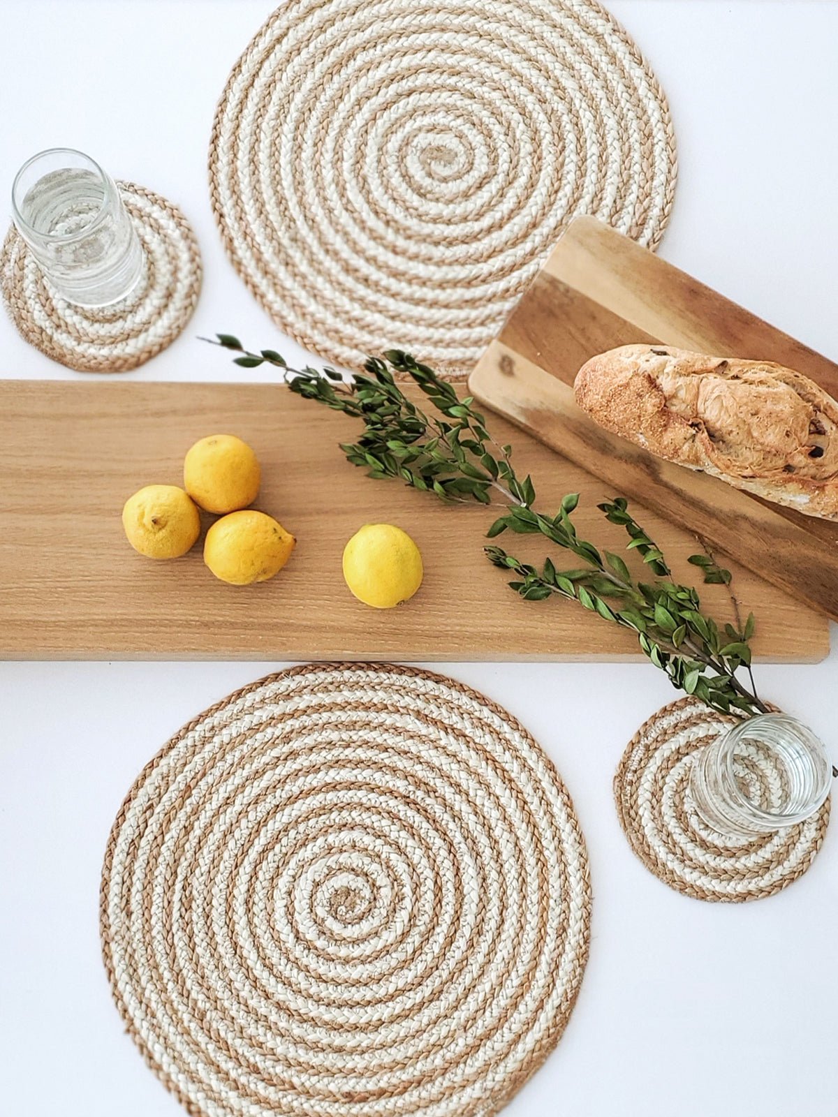 Kata Spiral Placemat - Natural (Set of 4) - BlueBreeze