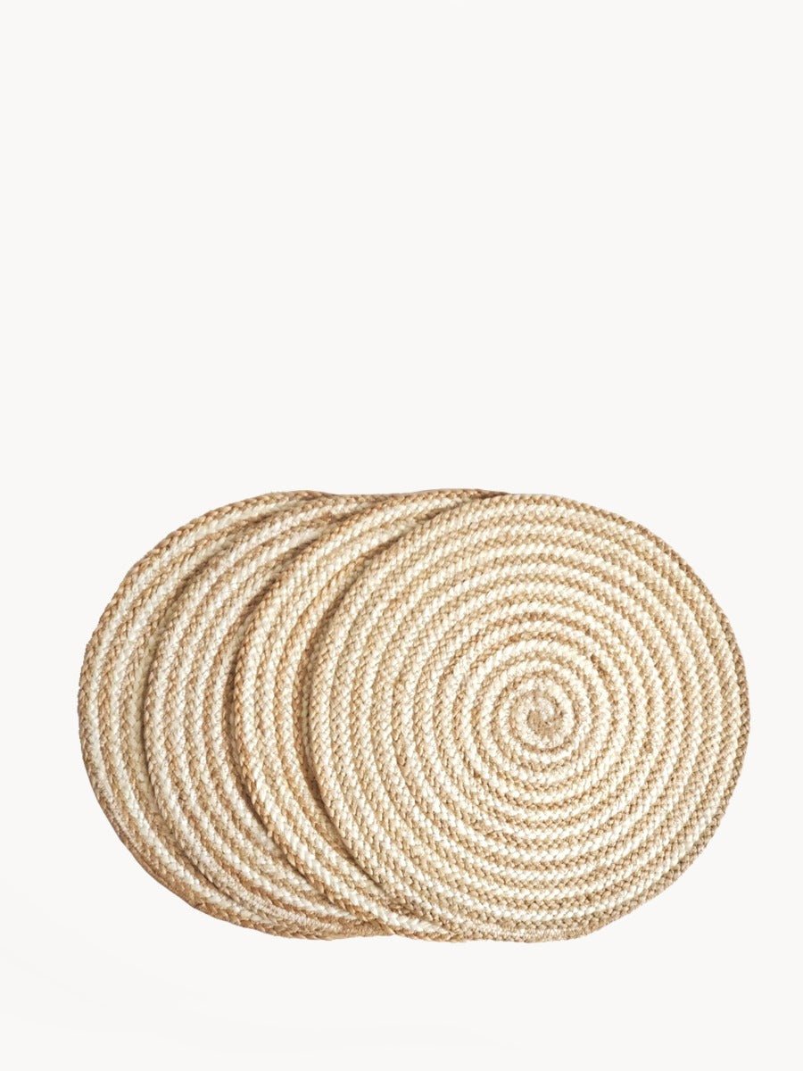 Kata Spiral Placemat - Natural (Set of 4) - BlueBreeze