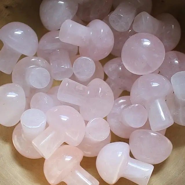 Mini Crystal Mushrooms, Rose Quartz - BlueBreeze