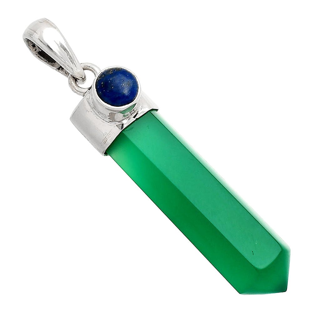 Point - Green Onyx & Lapis Lazuli Pendant P - 1107 SDP148938 - BlueBreeze