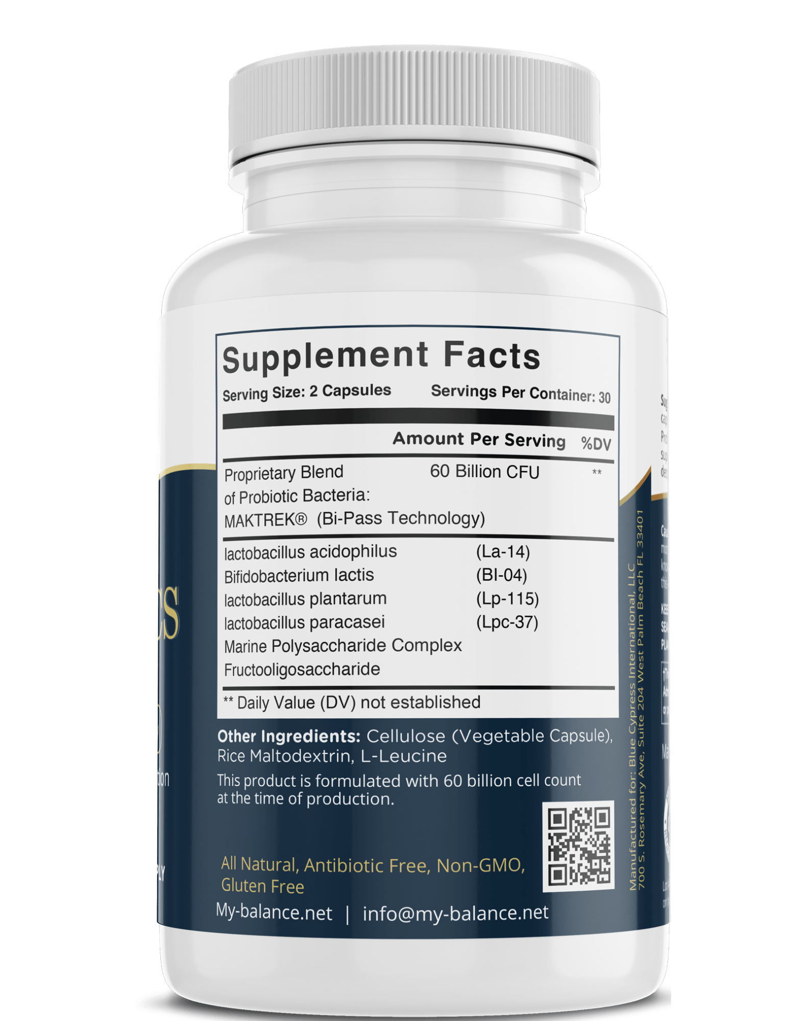 Probiotics 60 billion - Max Strength - BlueBreeze