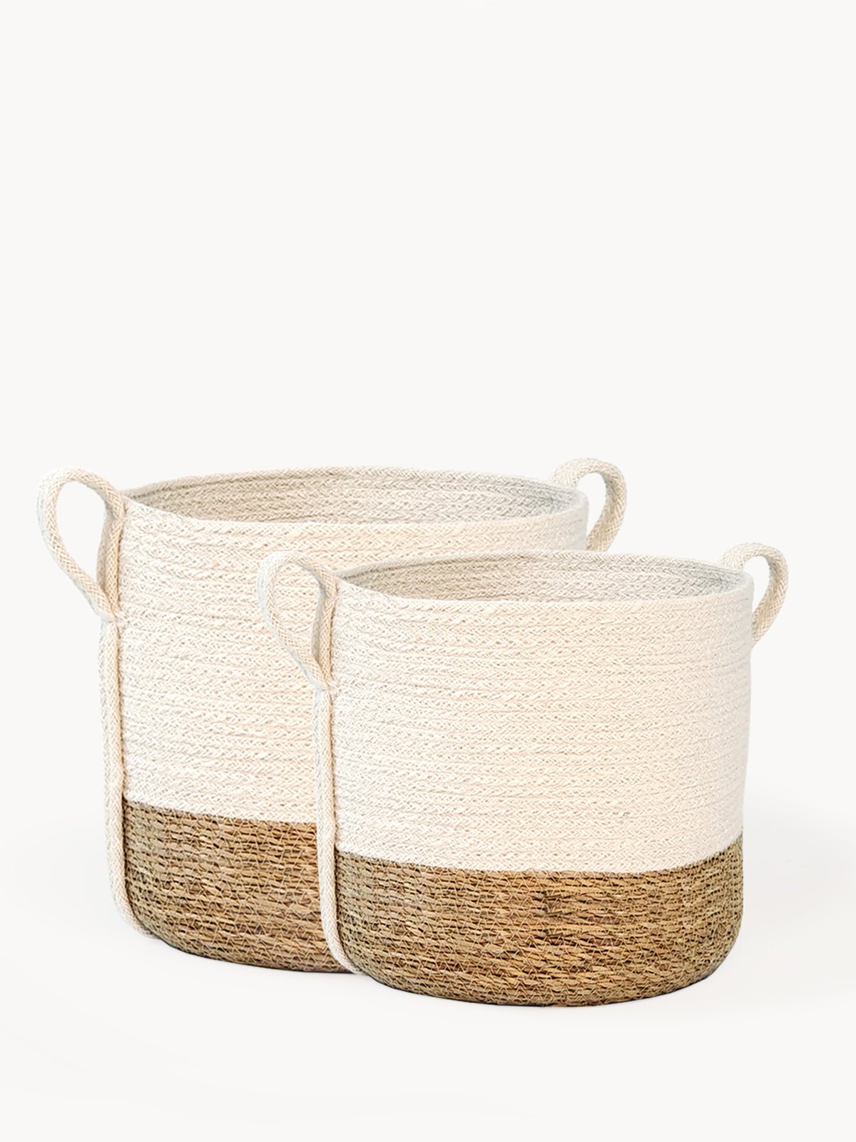 Savar Basket with Side Handle - BlueBreeze