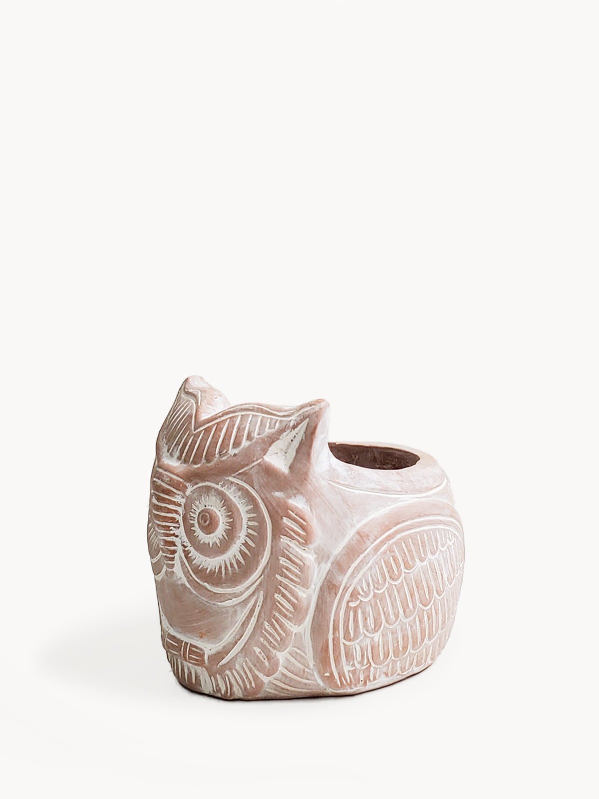 Terracotta Pot - Horned Owl - BlueBreeze