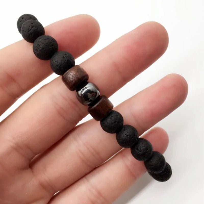 Volcanic Stone Bracelet for Men - BlueBreeze