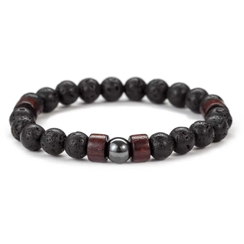 Volcanic Stone Bracelet for Men - BlueBreeze